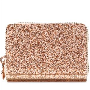 Michael Kors MK Rose Gold Zip card coin purse
